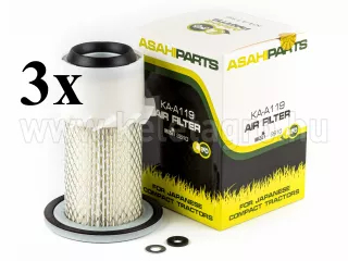 air filter for Japanese compact tractor KA-A119, set of 3 pieces, SUPER SALE PRICE! (0)