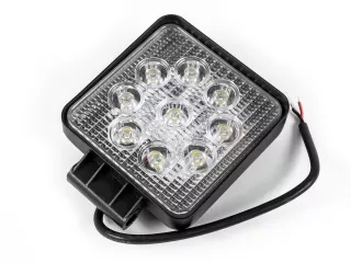 Arbeitsscheinwerfer, 9 LED, Kunststoffgehäuse, 27 W, quadratische Form, 108x108x43 mm (0)