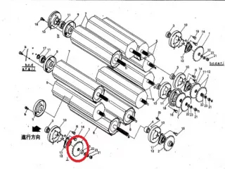 baler part, RKB bale roller drive gear, Z=22 (1)
