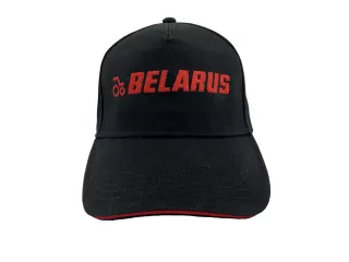 Baseball cap with embroidered Belarus (black) (1)