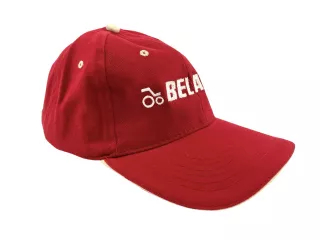 Baseball cap with embroidered Belarus lettering (red) (2)