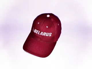 Baseball cap with embroidered Belarus (red) (1)