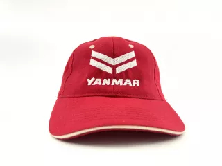 Baseball cap with embroidered Yanmar lettering (red) (1)