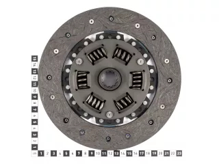 Clutch disc ka-cd10 6 spring, 13 ribbed (2)
