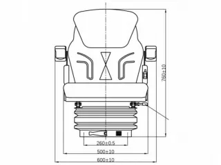 Driver's seat with armrest and headrest (mechanically sprung) (1)