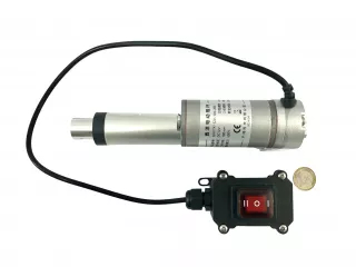 Electric quick coupler adjustment cylinder for front loader, with switch (0)