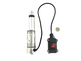 Electric quick coupler adjustment cylinder for front loader, with switch (1)