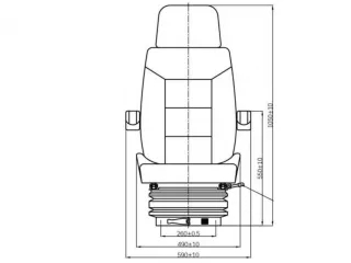 Fahrersitz mit Armlehne und Kopfstütze (mechanisch gefedert) A22 (6)