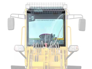 Force wheel loader window glass, front (1)