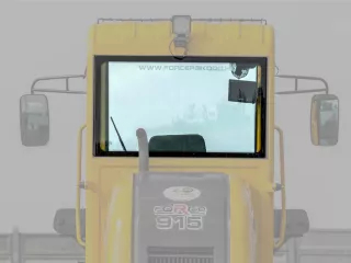 Force wheel loader window glass, rear (1)