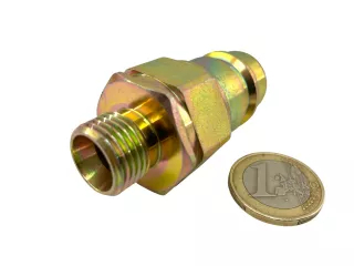 hydraulic quick disconnect coupling 16, side facing the machine (1)