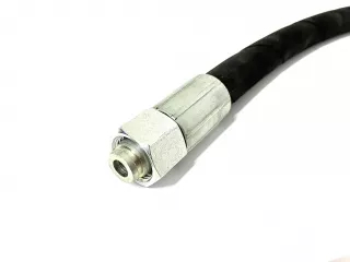 Hydraulic rubber hose M18x1,5 L=1200,and 90° end fittings (2)