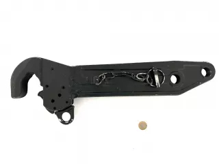 MTZ/Belarus drawbar extension with quick coupler left (from original extension) (3)