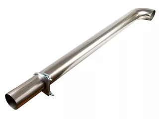 MTZ exhaust pipe 115 cm turbo, stainless/acid resistant, with clamp and bent end, POLISHED (0)