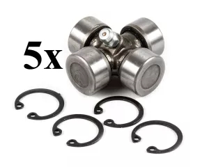 PTO shaft cross joint 20x44,3mm, outer seeger rings, for Japanese compact tractors, set of 5 pieces, SUPER SALE PRICE! (0)