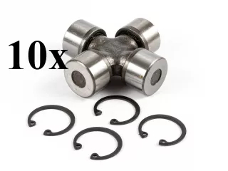 PTO shaft cross joint 25x63,8mm, outer seeger rings, for Japanese compact tractors, set of 10 pieces, SUPER SALE PRICE! (0)