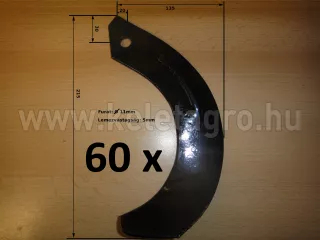 Rotary tiller blade for Japanese compact tractors Hinomoto, set of 60 pieces, SPECIAL OFFER! (1)