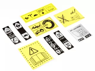 Safety and operation decal set for Kubota B7001 and B7001E Japanese compact tractors (0)
