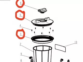 Tank cover unit for Komondor FAP-200 sprayer (0)