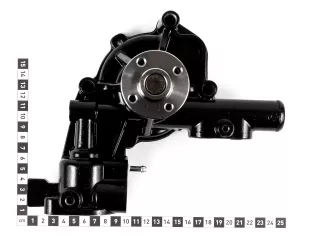 Water pump for Yanmar 3TNV88, 4TNV84, 4TNV88 engine version 1 (5)