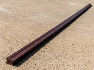 WPC 25x40mm solid dark reddish brown joist with X cross-section (1)