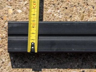 WPC 30x50mm hollow black joist with split holes (2)