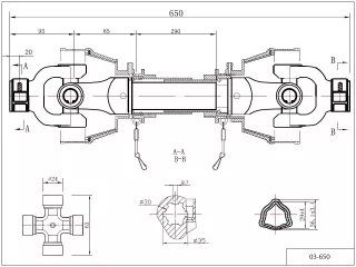 Zapfwelle 15kW / 20PS, L=650mm (2)