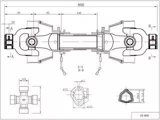 Zapfwelle 15kW / 20PS, L=800mm  (2)