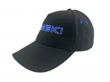 Baseball cap with embroidered Iseki lettering (black)