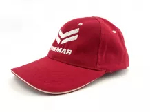 Baseball cap with embroidered Yanmar lettering (red)