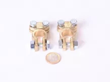 battery terminal clamp pair, copper, premium
