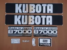 Decal set for Kubota B7000 and B7000E Japanese compact tractors