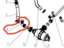 Elbow (φ28.5mm) for Komondor FAP-200 sprayer