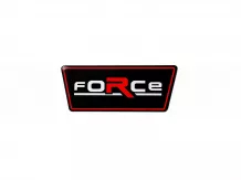 Force sticker, embossed, trapezoidal, overall dimensions 80 × 65 × 35 mm