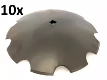 Harrow disc 560mm (30x30), notched, (boron steel) AsahiParts, set of 10 pieces,