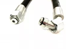 Hydraulic rubber hose M22x1,5 L=1200, straight and 90° end fittings