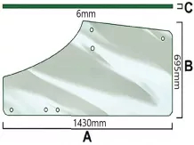 John Deere side door glass