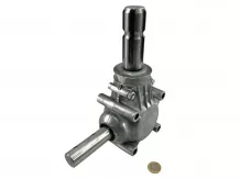 L gearbox 1:1, 15 HP for lawn mower / flail mower / fertilizer spreader