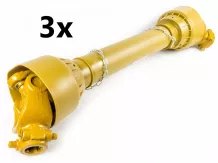 PTO drive shaft complete, max. 65HP (48kW), 1000mm, set of 3 pieces, SPECIAL OFFER!
