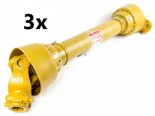 PTO drive shaft complete, max. 85HP (62kW), 1000mm, set of 3 pieces, SPECIAL OFFER!