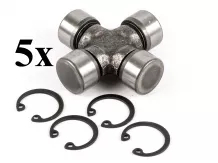PTO shaft cross joint 19x52mm, outer seeger rings, for Japanese compact tractors, set of 5 pieces, SUPER SALE PRICE!