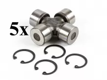 PTO shaft cross joint 25x63,8mm, outer seeger rings, for Japanese compact tractors, set of 5 pieces, SUPER SALE PRICE!