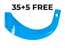 Rotary tiller blade, AsahiParts, for Japanese compact tractors Iseki / Kubota / Mitsubishi / Shibaura / Yanmar, 35+5 FREE