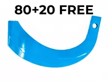 Rotary tiller blade, AsahiParts, for Japanese compact tractors Iseki / Kubota / Mitsubishi / Shibaura / Yanmar, 80+20 FREE