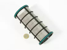 Spray suction filter cartridge polish