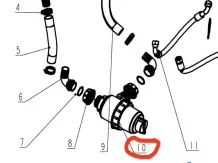 Suction filter for Komondor FAP-200 sprayer