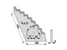 szecskázókés (takarmánykeverő kocsihoz) alsó