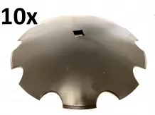 Tárcsalap 560mm (36x36), csipkés, (bóracél) AsahiParts, 10 darabos csomag