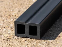 WPC 30x50mm hollow black joist with split holes